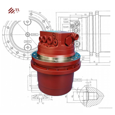 Bộ phận phụ tùng máy đào PC40-5 Final Drive 20S-60-22101 Travel Motor Assy For Komatsu